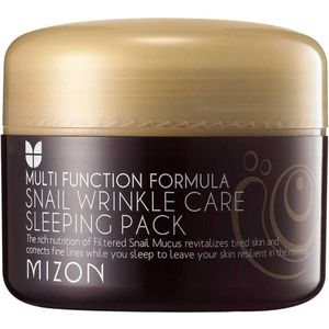 [MIZON] SNAIL WRINKLE CARE SLEEPING PACK (80g) Koreaanse huidverzorging - Leave-in nachtmasker - Intensieve anti-verouderingsbehandeling - Slakkenslijm