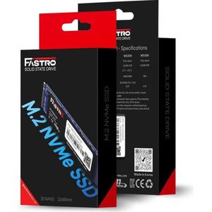FASTRO MS150-512GTS SSD - 512GB - M.2 PCIe 3.0 NVMe - 2400 MB/s Lezen