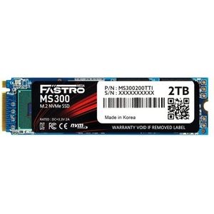 Mega Fastro SSD 2 To MS300 Series PCI-Express NVMe interne jusqu'à 7 000 Mo/s en lecture 6 000 Mo/s en écriture
