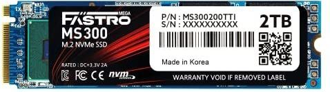 Fastro - MegaFastro - SSD - 2TB - MS300 Serie - PCI-Express NVMe interne bulk