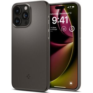 Spigen Thin Fit Apple iPhone 15 Pro Max Hoesje Back Cover Gunmetal