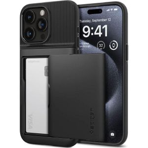 Spigen Hülle Slim Armor Cs iPhone 15 Pro Schwarz