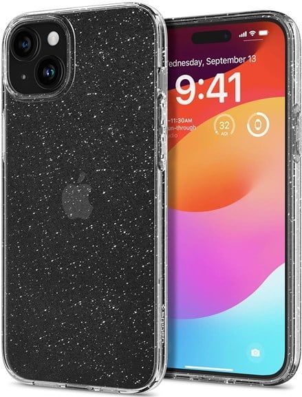 Spigen Liquid Crystal Glitter - crystal quartz - iPhone 15