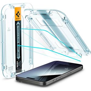 Spigen Screenprotector - Geschikt Voor iPhone 15 Pro - Inclusief Montage Frame - 2 Stuks