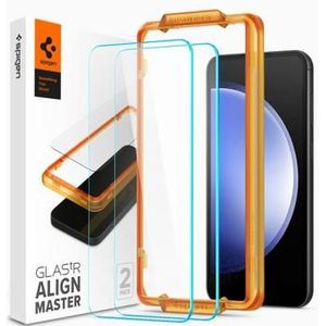 Spigen AlignMaster Full Screenprotector 2 Pack voor de Samsung Galaxy S23 FE - Transparant