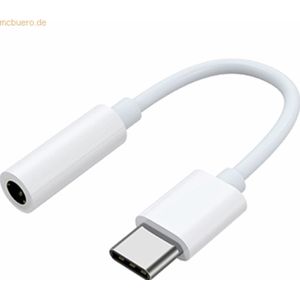 Mobeen Designed for Samsung USB-C naar 3.5mm Kabel, Audio Jack Adapter, USB-C naar Jack, Koptelefoon Audio Kabel, Geschikt voor Samsung en Android, Wit