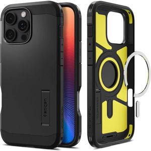 Spigen Tough Armor (AI) MagFit Case voor iPhone 16 Pro, Compatibel met MagSafe accessories hoesje -Zwart