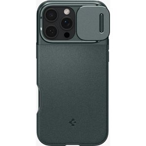 Spigen Optik Armor MagFit Case voor iPhone 16 Pro, Compatibel met MagSafe accessories hoesje -Abyss Green