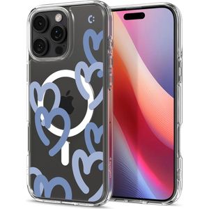 Spigen Ultra Hybrid MagFit Apple iPhone 16 Pro Hoesje MagSafe Hearts Denim