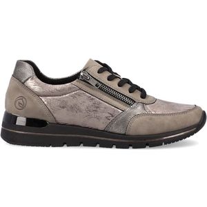 Remonte - R6700 - Veterschoenen - Grau Metallic - Rubber Zool - Textiel Voering