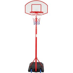 GoodVibes - Basketbalstandaard met wielen - in hoogte verstelbaar tot 236 cm - voor Binnen en Buiten - Basketbalring voor Kinderen