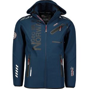 Geographical Norway - Royaute - Softshell Jas - Blauw - Ademend, Waterafstotend