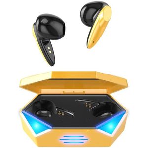 G20 TWS 5.2 Binaural True Stereo Touch Gaming Bluetooth Earphone(Yellow)