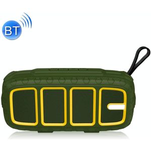 Newrixing NR-5018 Outdoor Draagbare Bluetooth-luidspreker  ondersteuning Handsfree Call / TF-kaart / FM / U-schijf (groen + geel)