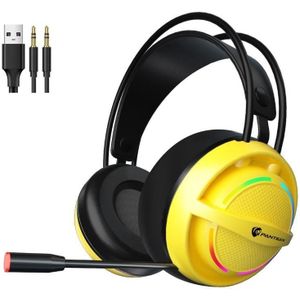 Pantsan PSH-100 USB bekabeld gaming oortelefoon headset met microfoon  kleur: 3 5 mm geel