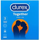 Durex Condooms Together – 3 Stuks – Easy-On – Natuurlijk gevoel & optimale bescherming