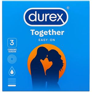 Durex Condooms Together – 3 Stuks – Easy-On – Natuurlijk gevoel & optimale bescherming