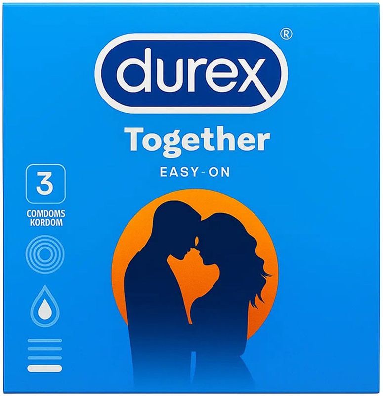 Durex Condooms Together – 3 Stuks – Easy-On – Natuurlijk gevoel & optimale bescherming