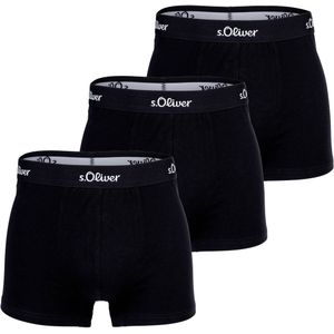 s.Oliver Boxershorts voor heren, verpakking van 3 stuks, grijs + zwart + wit, XL