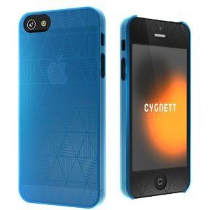 Cygnett Polygon Super Thin beschermhoes voor iPhone 5, incl. displaybeschermfolie, blauw