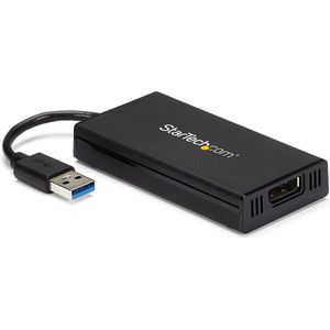 StarTech USB 3.0 naar DisplayPort Adapter – DisplayLink Gecertificeerd - 4K 60Hz - 0,1 meter - Zwart