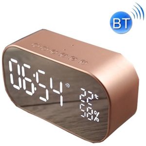 S2 Desktop Alarmblok Bluetooth Luidspreker Home Mirror Audio Ondersteuning FM / TF-kaart (ROSE GOUD)