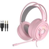 Pantsan PSH-200 bekabeld gaming headset met microfoon  kleur: 3 5 mm roze