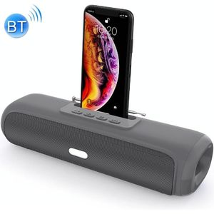 NewRixing NR-2027FM TWS Soundbar Bluetooth Speaker with Mobile Phone Holder & Antenna(Grey)