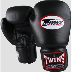 Twins (kick)bokshandschoenen Velcro zwart 16 oz