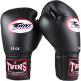 Twins (kick)bokshandschoen Korte Velcro Zwart 12 oz