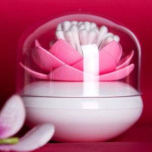 Qualy - Lotus - Wattenstaafjeshouder - Kunststof - 20 stuks