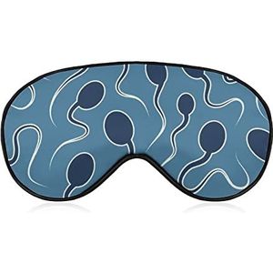 Donkerblauw Sperma Gezellige Oogmaskers Reizen Slaap Masker Blackout Nap Night Eye Cover Met Verstelbare Riem