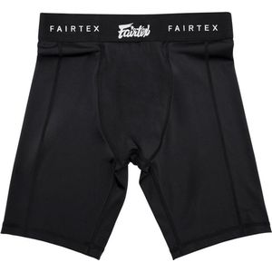 Fairtex Compression Shorts met Athletic Cup Kruisbeschermer - zwart - maat M