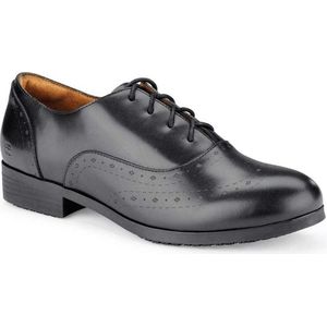 Shoes for Crews 52152-37/4 KORA - Leren veterschoenen voor dames, antislip schoenen, maat 37 EU, ZWART