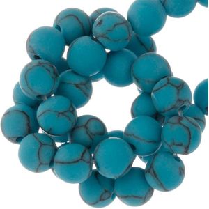 Turkoois Frosted Kralen (4 mm) 90 Stuks