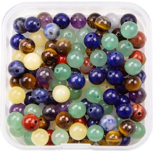 Kralenmix - Natuursteen Kralen (6 mm) Mixed Stones (100 stuks)