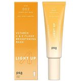 Purposeful Skincare by Allies PSA LIGHT UP Vitamin C & E Flash Brightening Mask: Radiance-Enhancing Rinse-Off 5-Minute Mask with 11% L-Ascorbic Acid, 2% Vitamin E, Grapeseed Oil. 50 ml/ 1.7oz