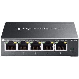 TP-Link Omada ES205G Managed Gigabit Ethernet (10/100/1000) Power over Ethernet (PoE) Zwart