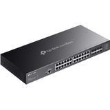 TP-Link - Omada 24-poorts Managed Switch - Zwart - 10GBASE-T - 8 SFP+ Slots