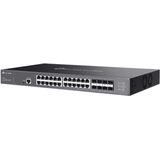 TP-Link - Omada 24-poorts Managed Switch - Zwart - 10GBASE-T - 8 SFP+ Slots