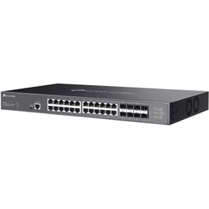 TP-Link - Omada 24-poorts Managed Switch - Zwart - 10GBASE-T - 8 SFP+ Slots