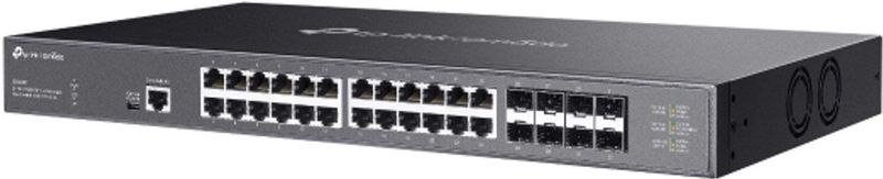 TP-Link - Omada 24-poorts Managed Switch - Zwart - 10GBASE-T - 8 SFP+ Slots