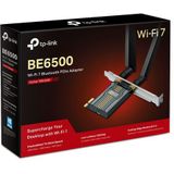 TP-Link - Archer TBE400E - WiFi Kaart - Zwart - PCIe - 6500Mbps