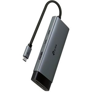 TP-Link - USB Type-C 7-Poorts Hub - Zwart - USB-C, HDMI, USB-A