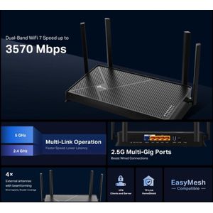 TP-Link - Archer BE3600 - Draadloze Router - Dual-Band - 3,6 Gbps