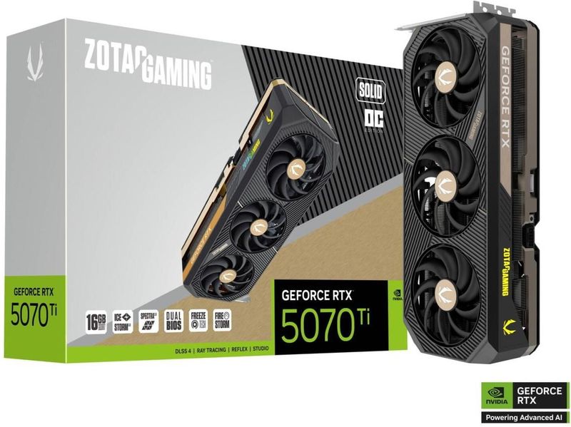 Zotac - GeForce RTX 5070 Ti Solid OC - Videokaart - 16 GB - GDDR7