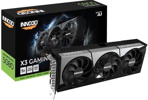 Inno3D - RTX 5080 X3 Gaming OC - Grafische Kaart - 16GB GDDR7