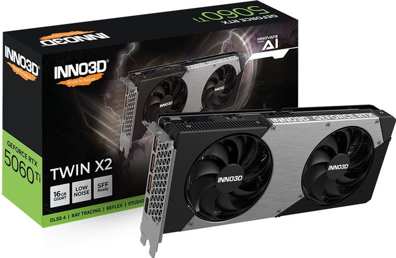 INNO3D - GeForce RTX 5060 Ti TWIN X2 - Videokaart - 16GB - GDDR7 - PCIe 5.0