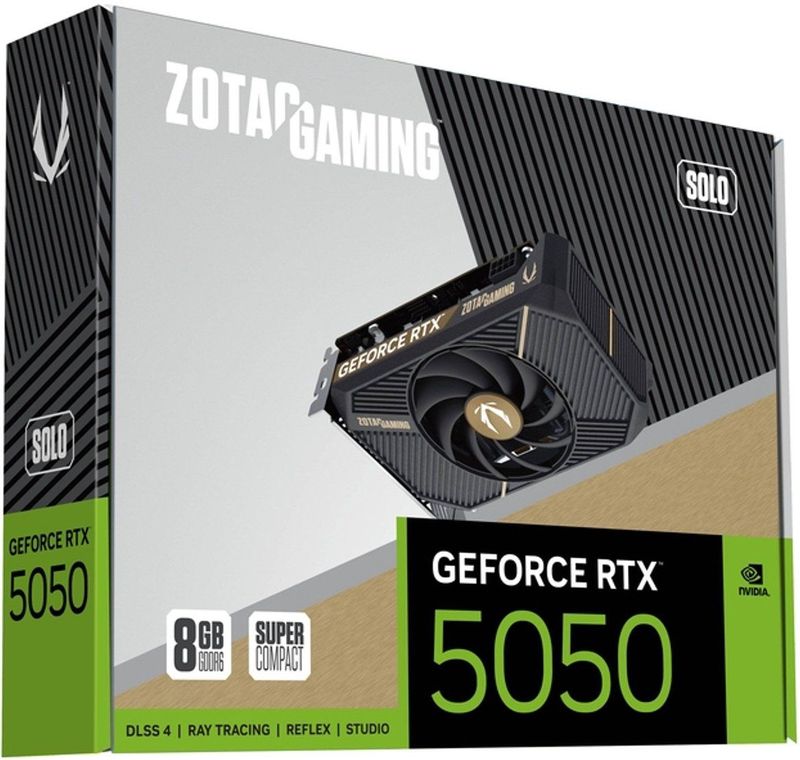 ZOTAC - GeForce RTX 5050 SOLO - Videokaart - 8 GB GDDR6 - Zwart