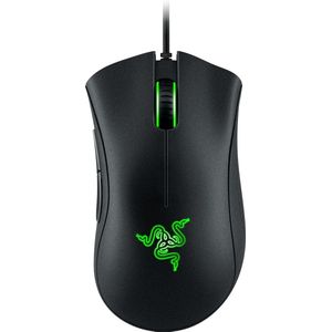 Razer DeathAdder Essential - Zwart - Gaming muis - Optisch - 5 knoppen - Zwart met groen licht